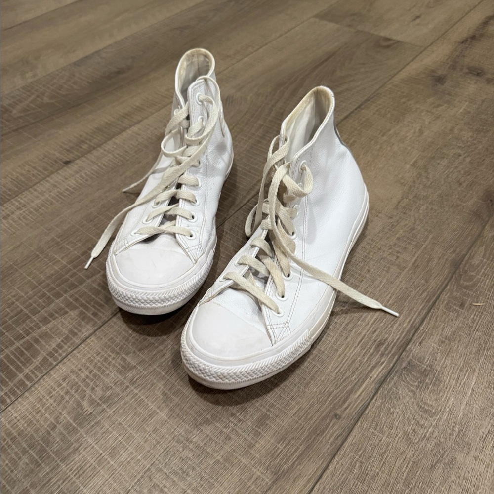 White Leather Converse